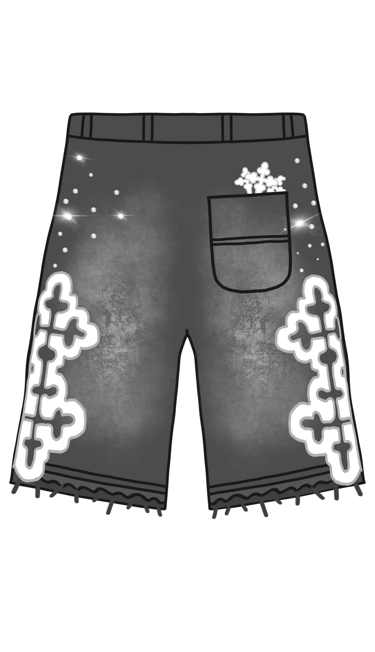 Short Denim Gris