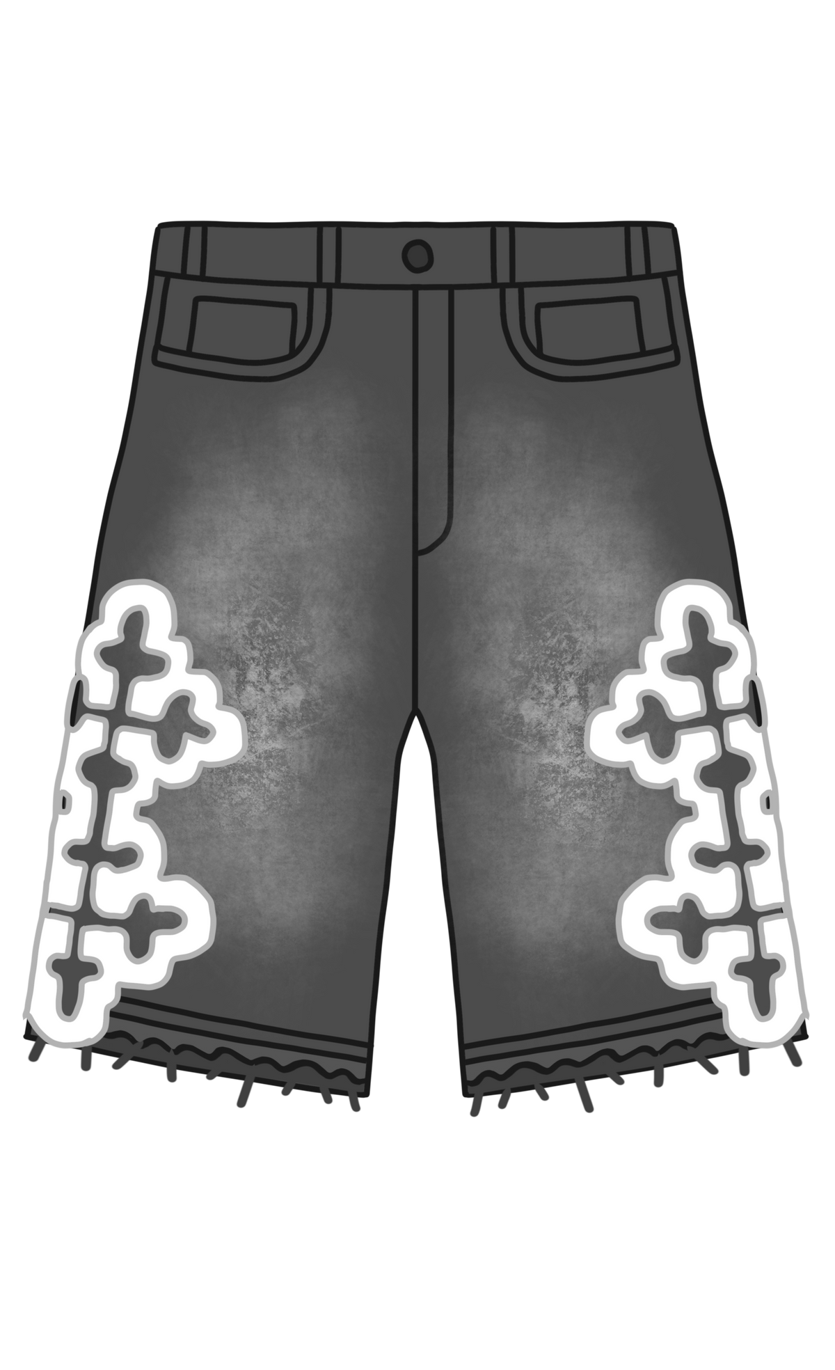 Short Denim Gris